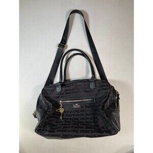 Juicy Couture Black Hand Bag Purse Shoulder W/ Opt Cross Body Strap